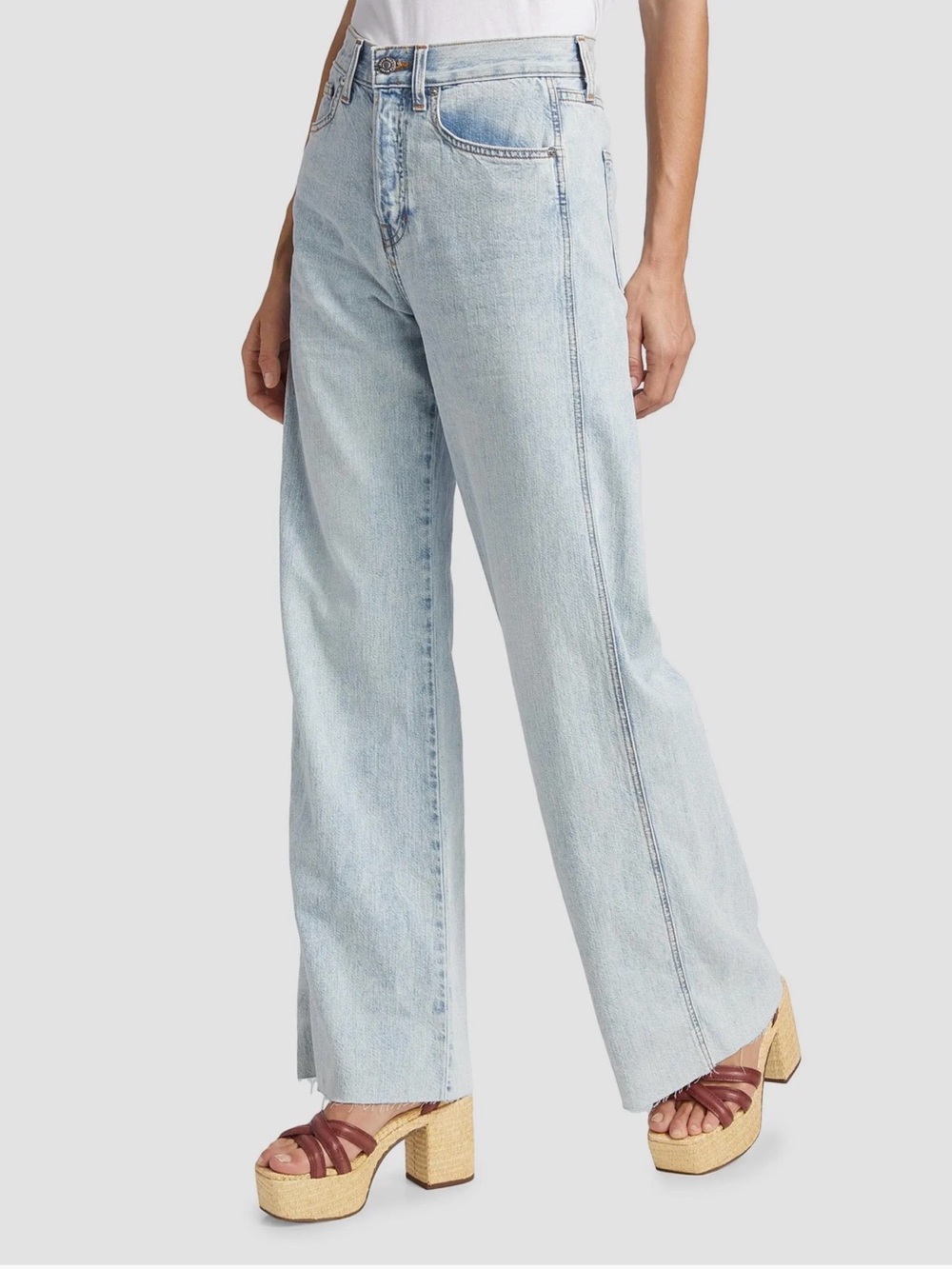 Veronica Beard Taylor High Waist Wide leg Jeans